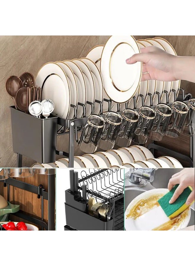 A complete kitchen For all kitchen needs 2 floors Organizer for plates and cups Organizer for spoons/forks/knives All your kitchen supplies in one place Not to mention that it is fully metal coated against rust - Image 5